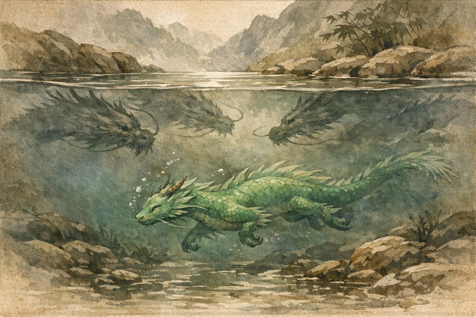 Growing Unseen panel 3 for Hexagram 1, The Creative.