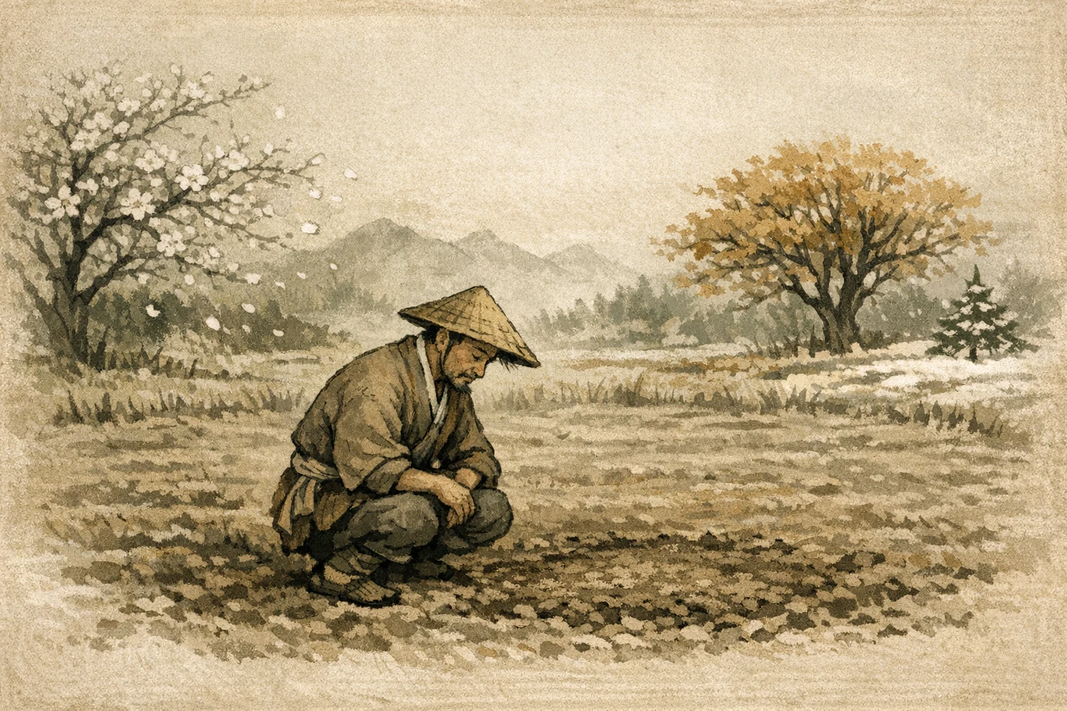 Only Dirt panel 1 for Hexagram 3, Difficulty at the Beginning.