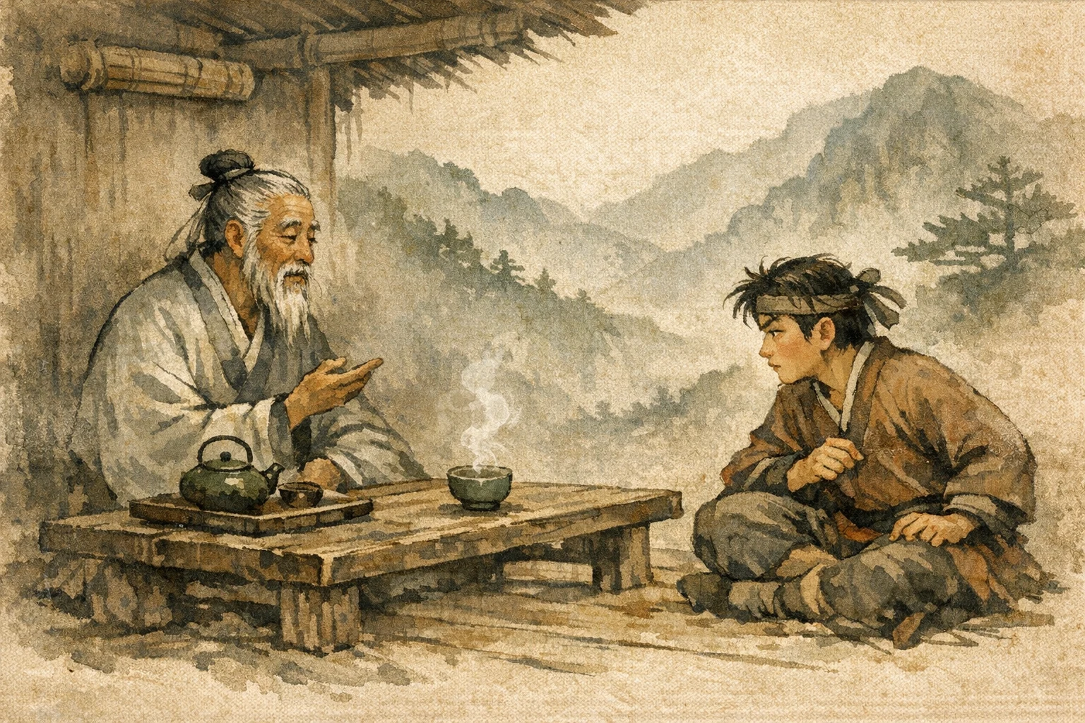 Answer Not Heard panel 2 for Hexagram 4, Youthful Folly.