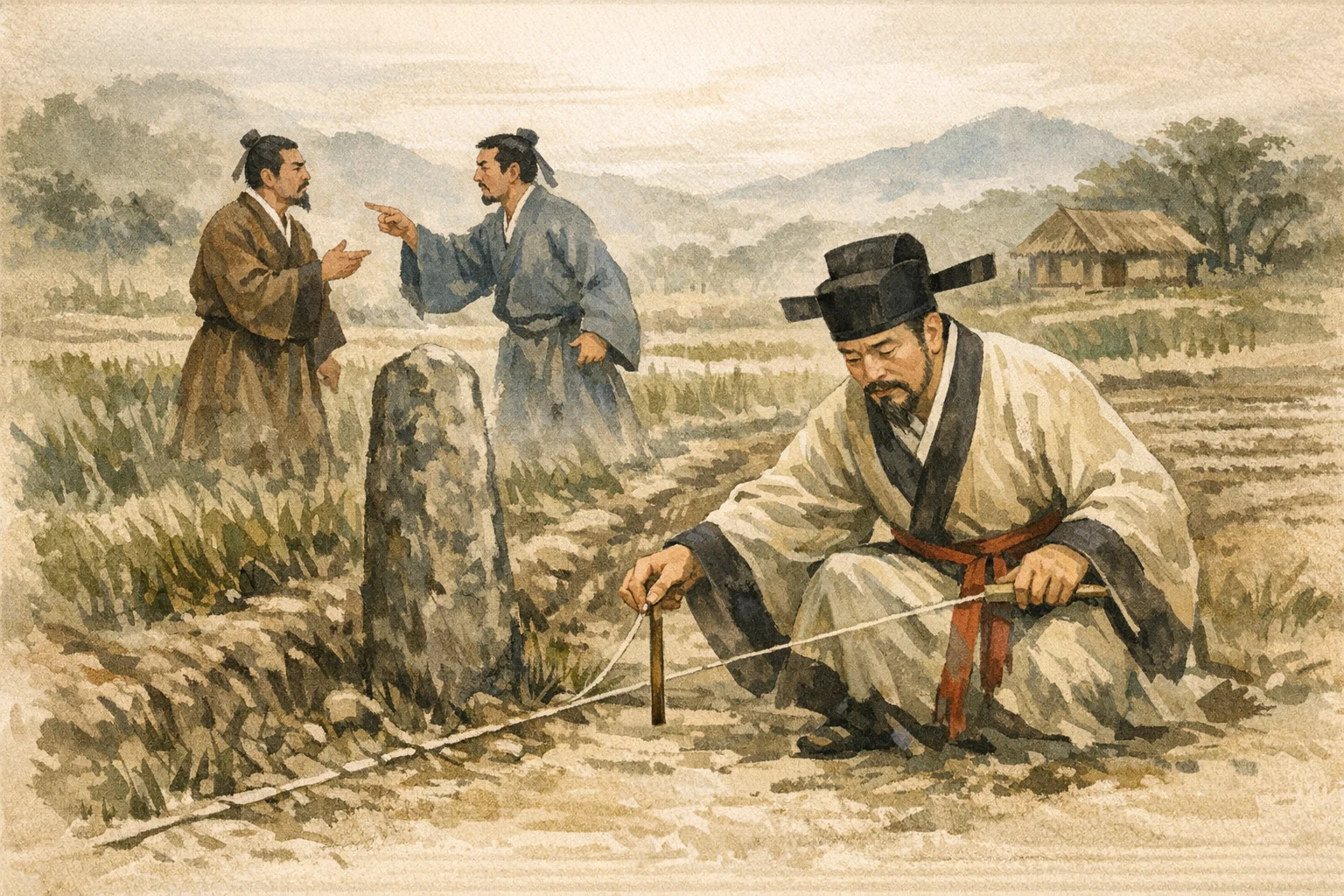 Before The Magistrate panel 3 for Hexagram 6, Conflict.