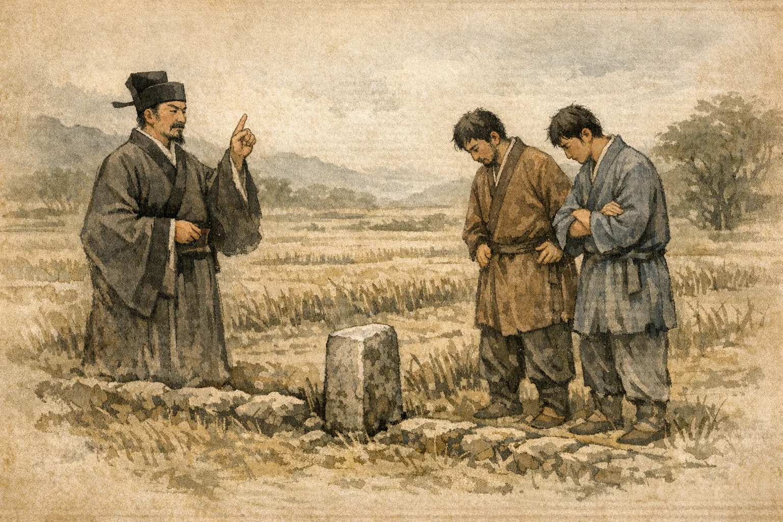 Nine Tenths And Peace panel 4 for Hexagram 6, Conflict.