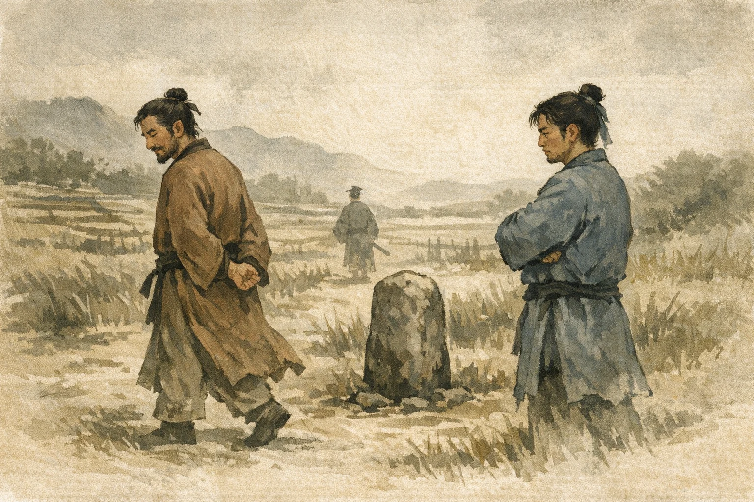 One Brother Lets Go panel 5 for Hexagram 6, Conflict.