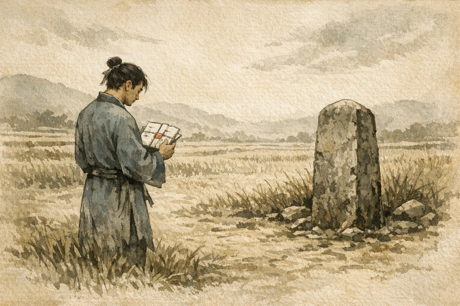 Winning The Field Alone panel 6 for Hexagram 6, Conflict.