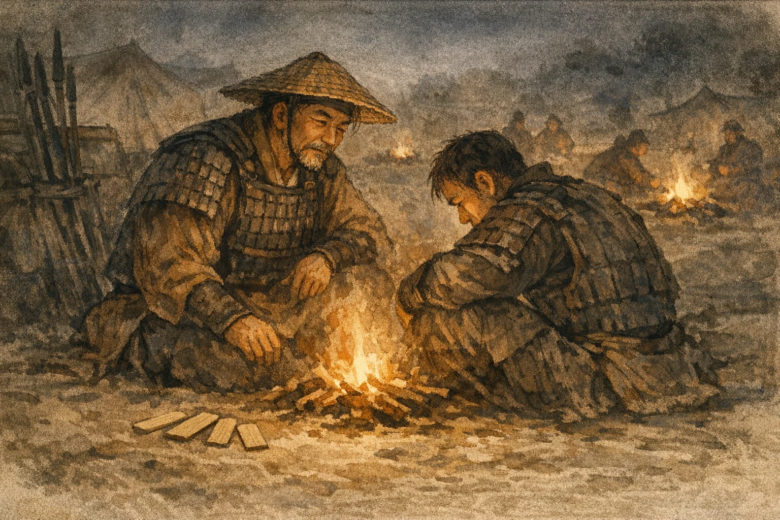 Learning Their Names panel 3 for Hexagram 7, The Army.