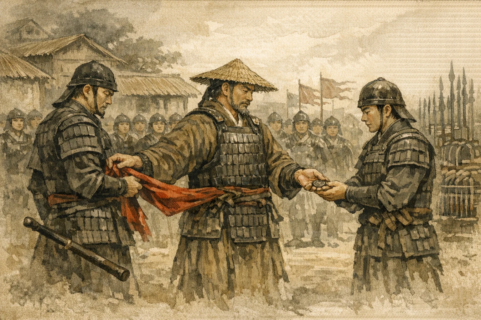 Discipline With Justice panel 4 for Hexagram 7, The Army.