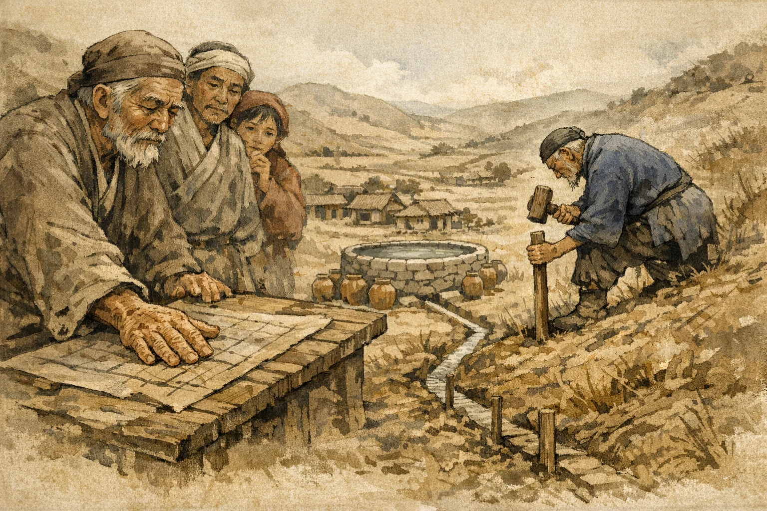 First To Agree panel 3 for Hexagram 8, Holding Together.