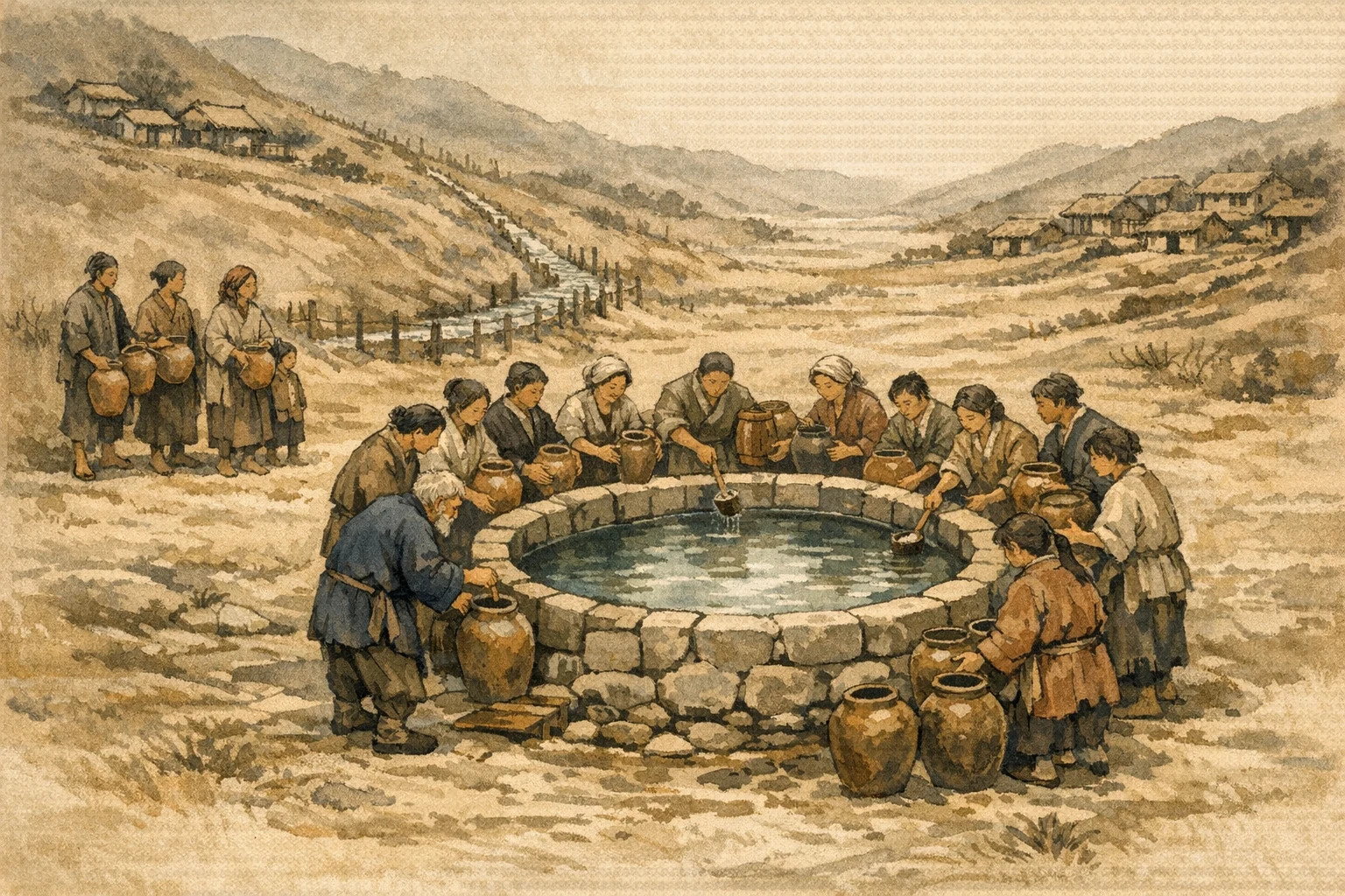 Circle Closes panel 5 for Hexagram 8, Holding Together.