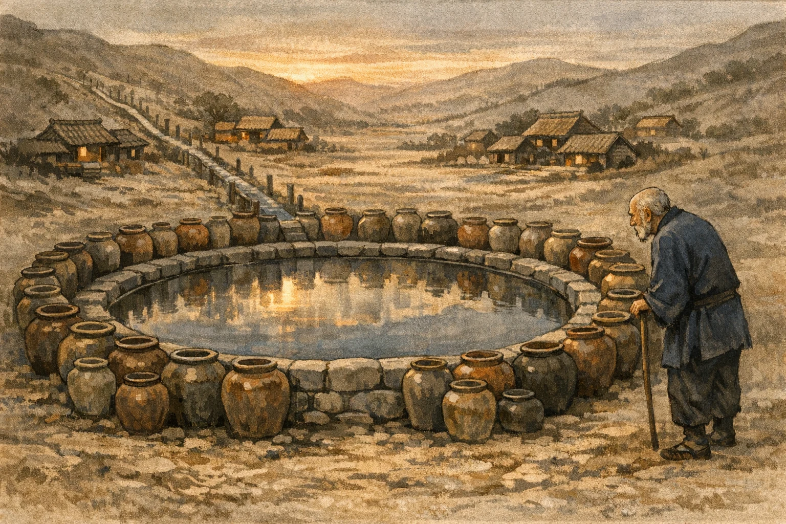 A Timely Yes panel 6 for Hexagram 8, Holding Together.