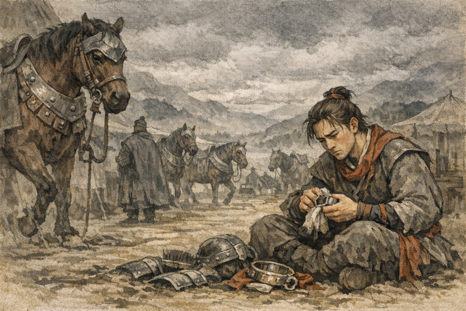 Restlessness panel 2 for Hexagram 9, Small Taming.