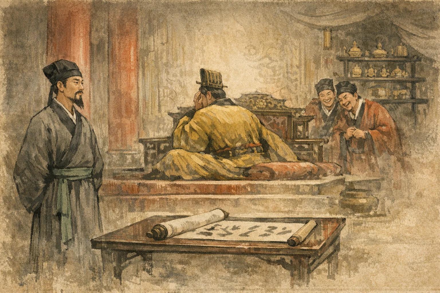 Ignored Memorial panel 2 for Hexagram 12, Standstill.