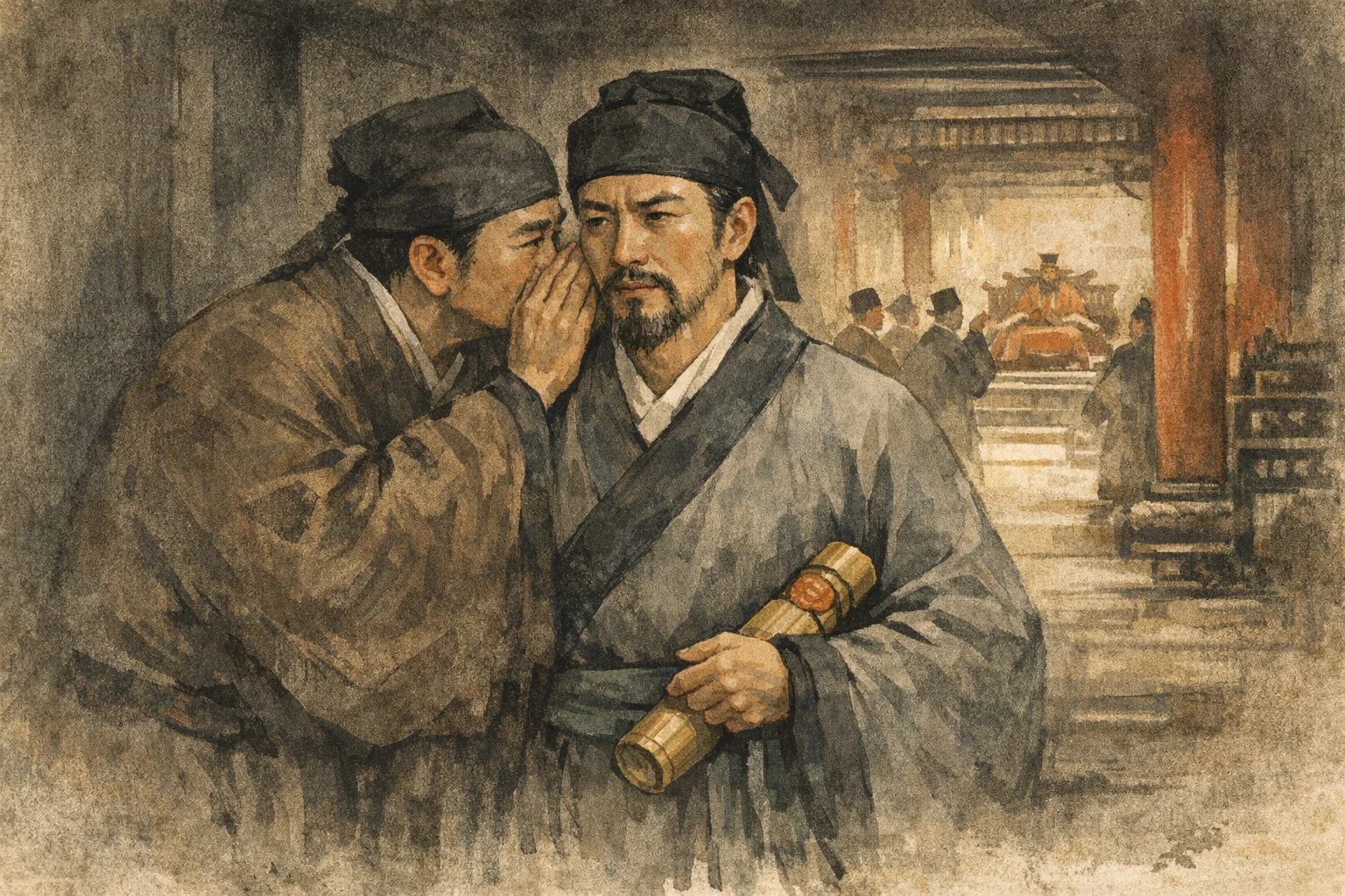 Warning To Stop panel 3 for Hexagram 12, Standstill.