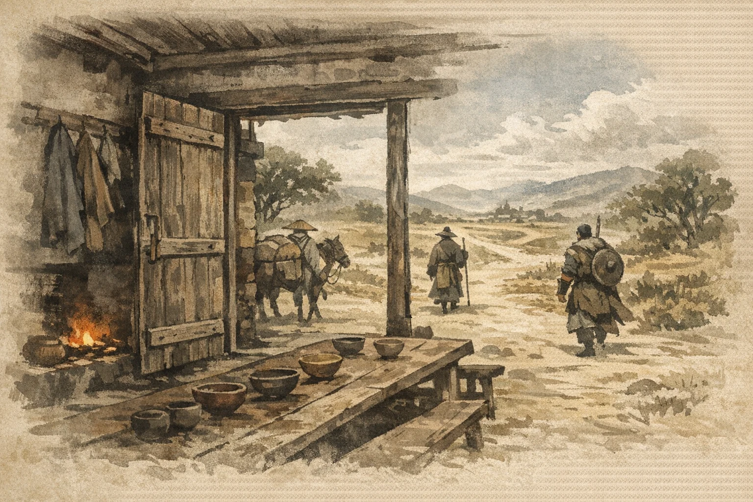 Open Crossroads panel 1 for Hexagram 13, Fellowship with People.