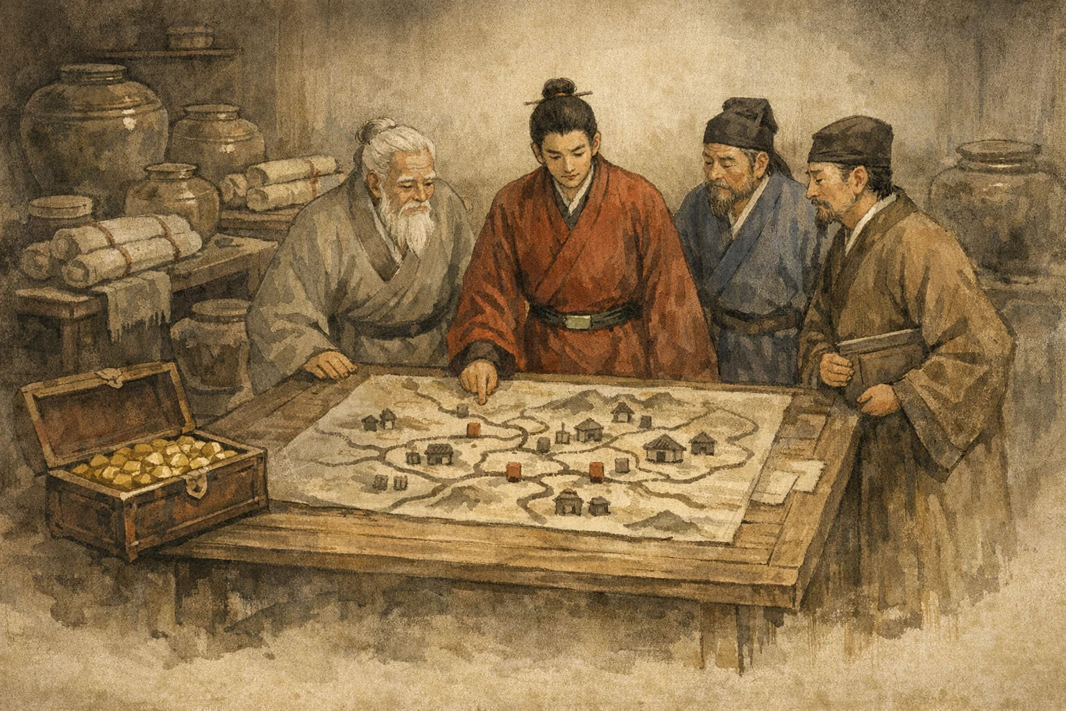 Full Treasury panel 1 for Hexagram 14, Great Possession.