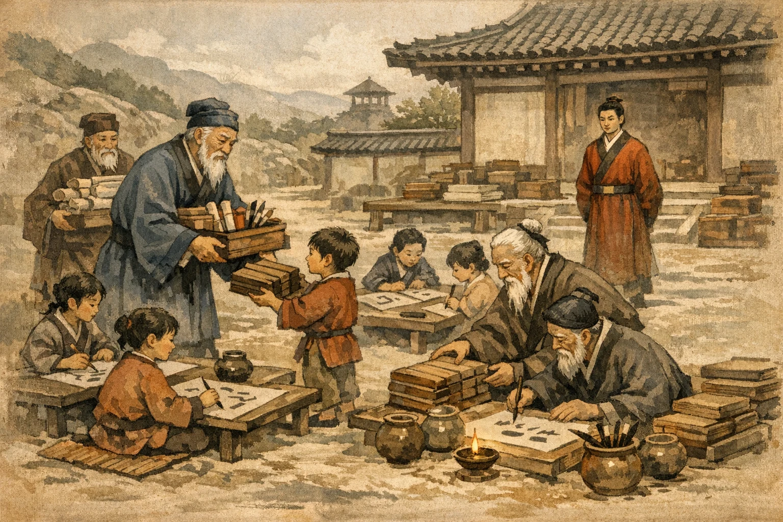 Schools Endowed panel 3 for Hexagram 14, Great Possession.