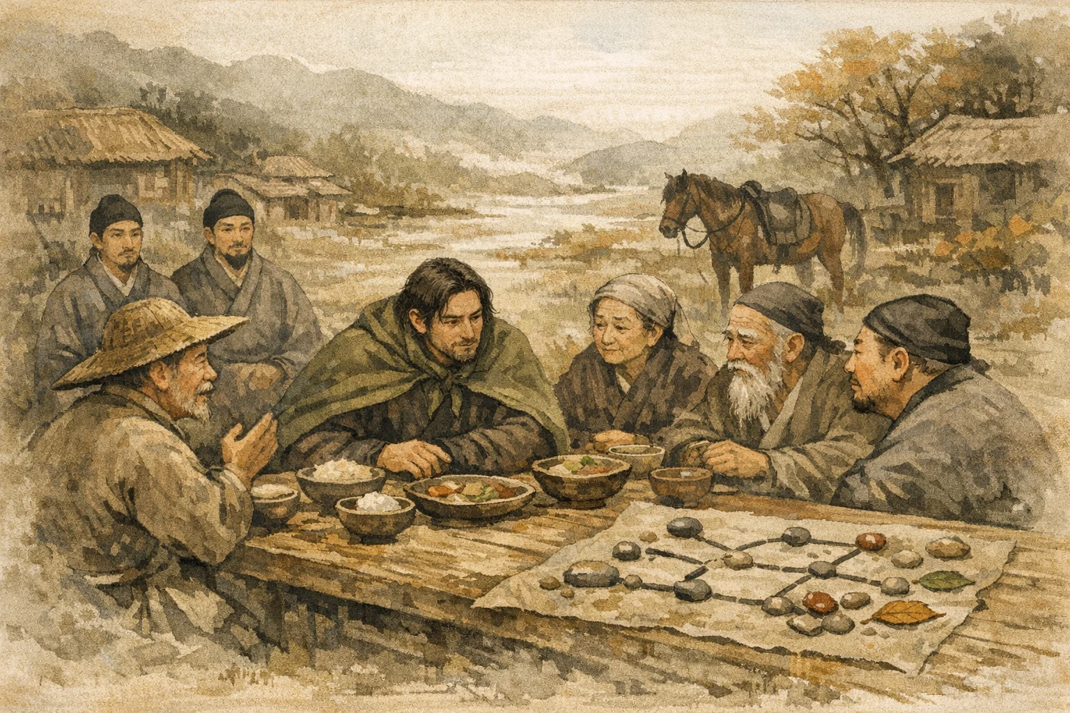 County By County panel 2 for Hexagram 19, Approach.