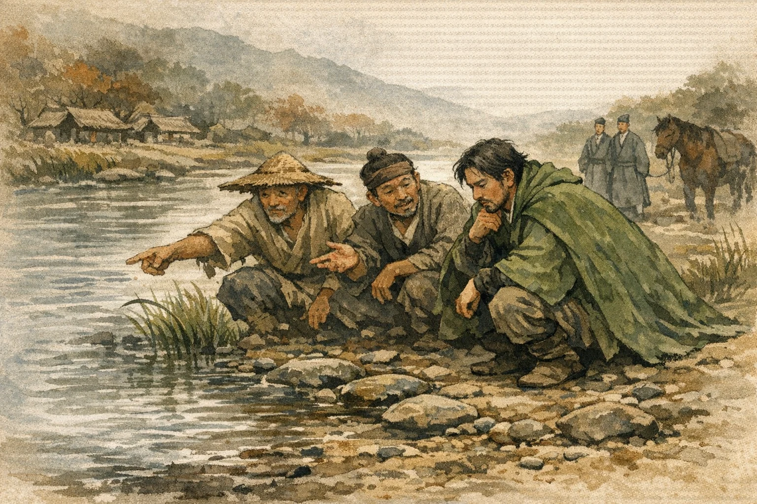 River Levels panel 3 for Hexagram 19, Approach.