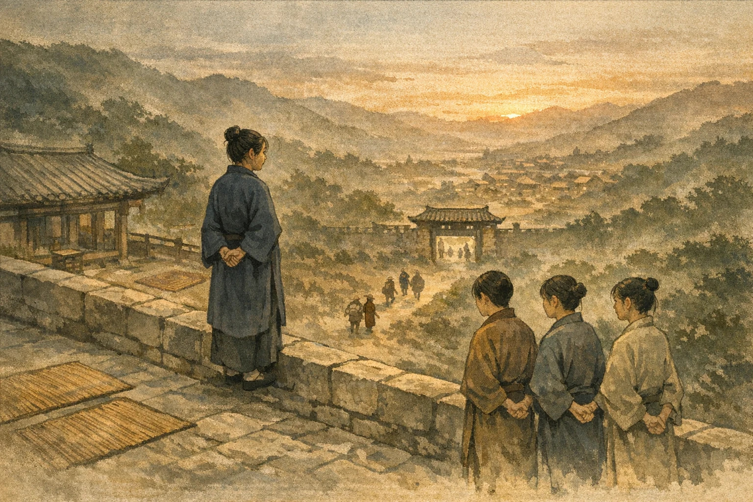 Silent Presence panel 6 for Hexagram 20, Contemplation.