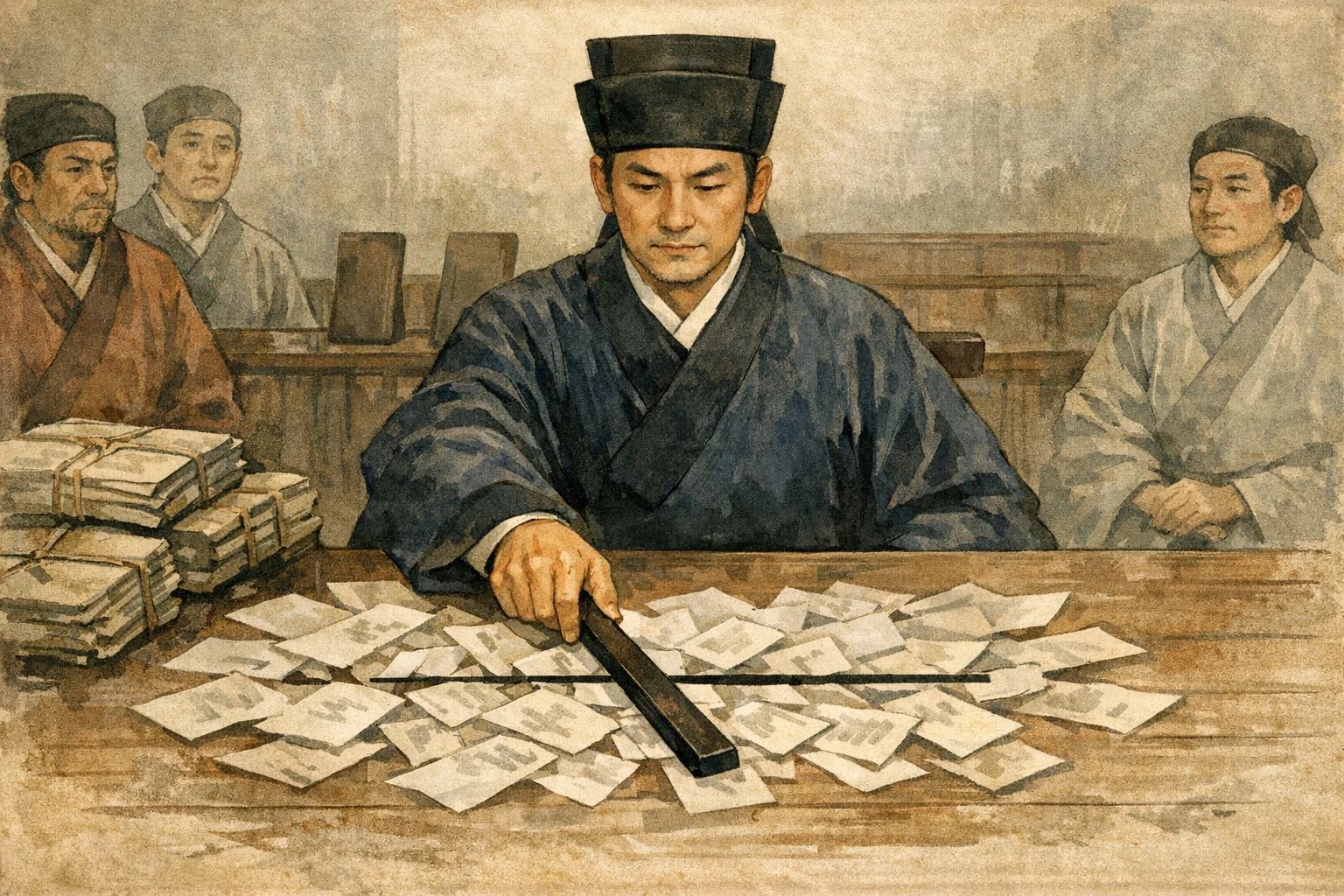 Cutting Evasion panel 4 for Hexagram 21, Biting Through.