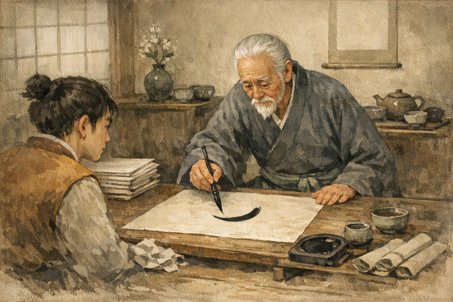 One Balanced Character panel 3 for Hexagram 22, Grace.