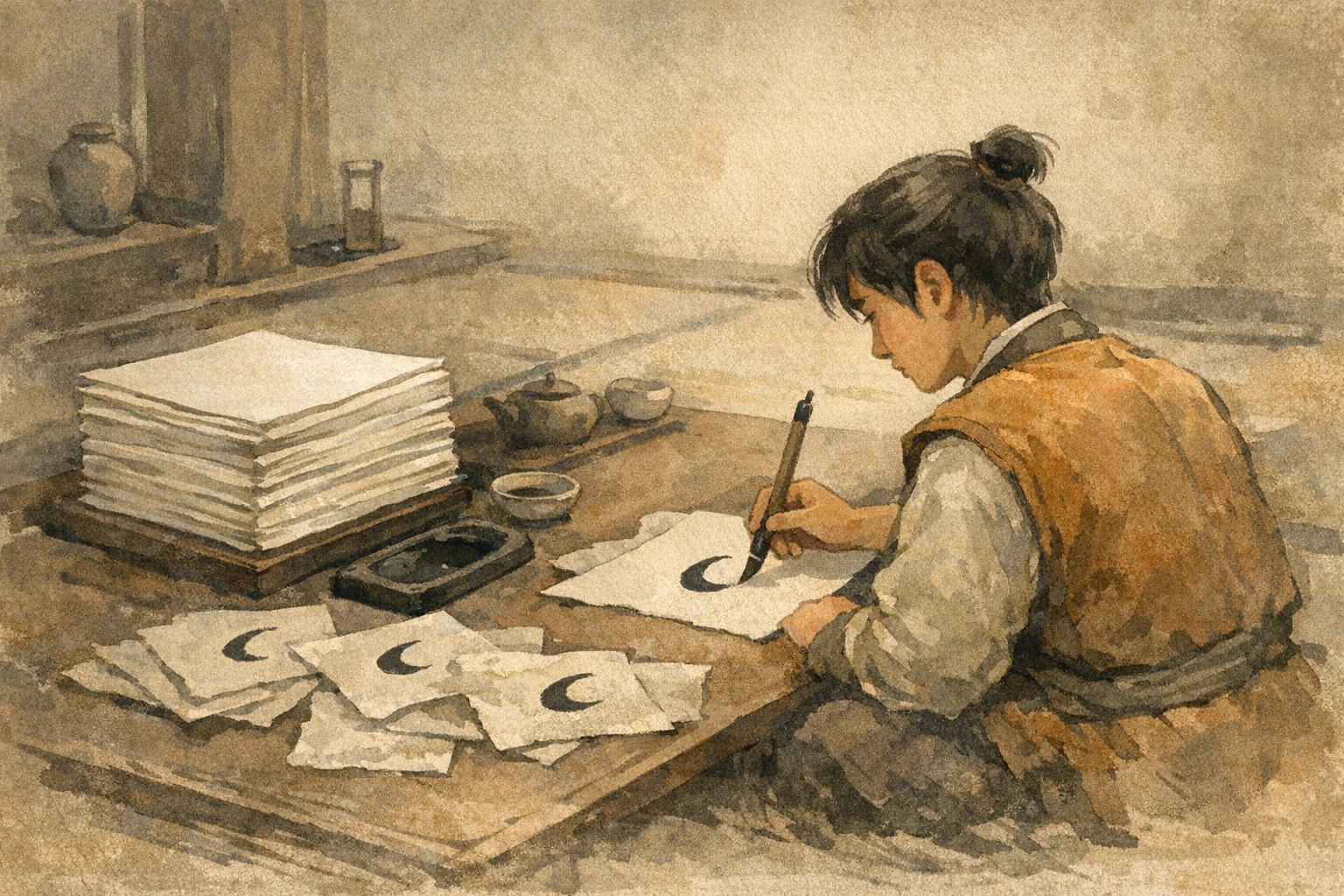 Surface Of Discipline panel 6 for Hexagram 22, Grace.