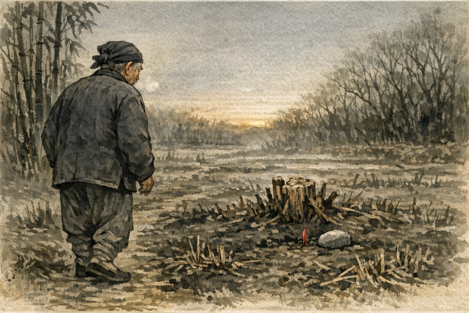 After Solstice panel 1 for Hexagram 24, Return.