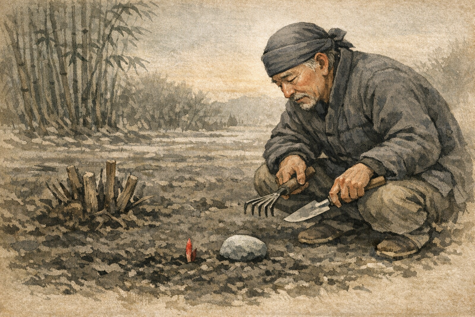 No Digging panel 3 for Hexagram 24, Return.