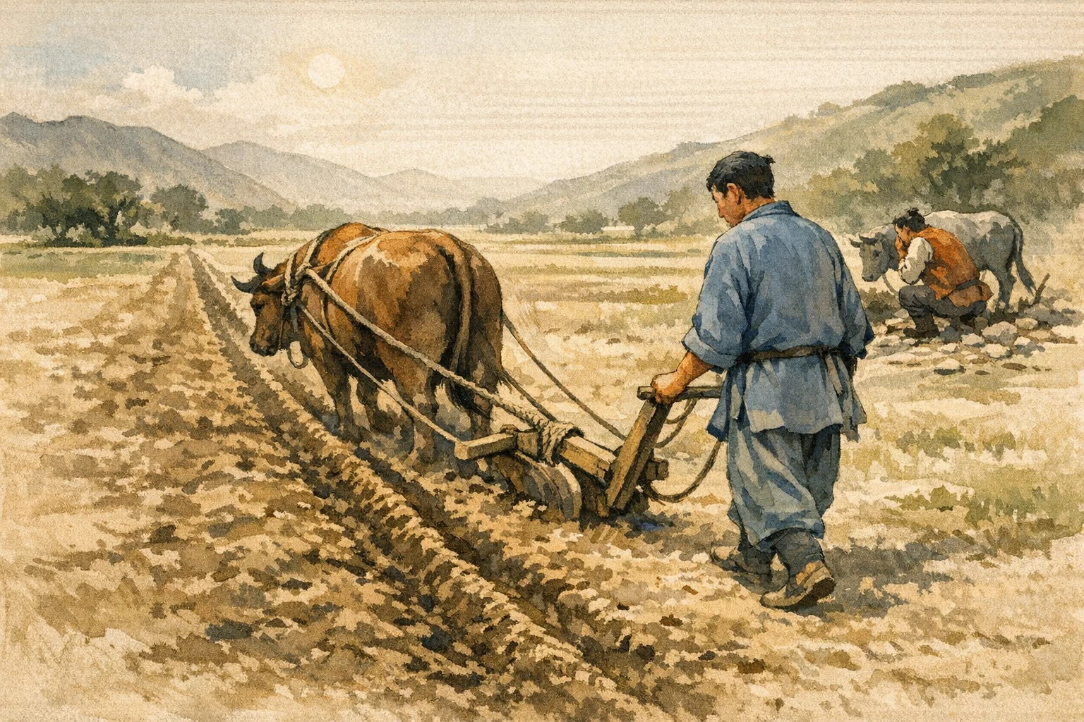 Walking With The Ox panel 2 for Hexagram 25, Innocence.