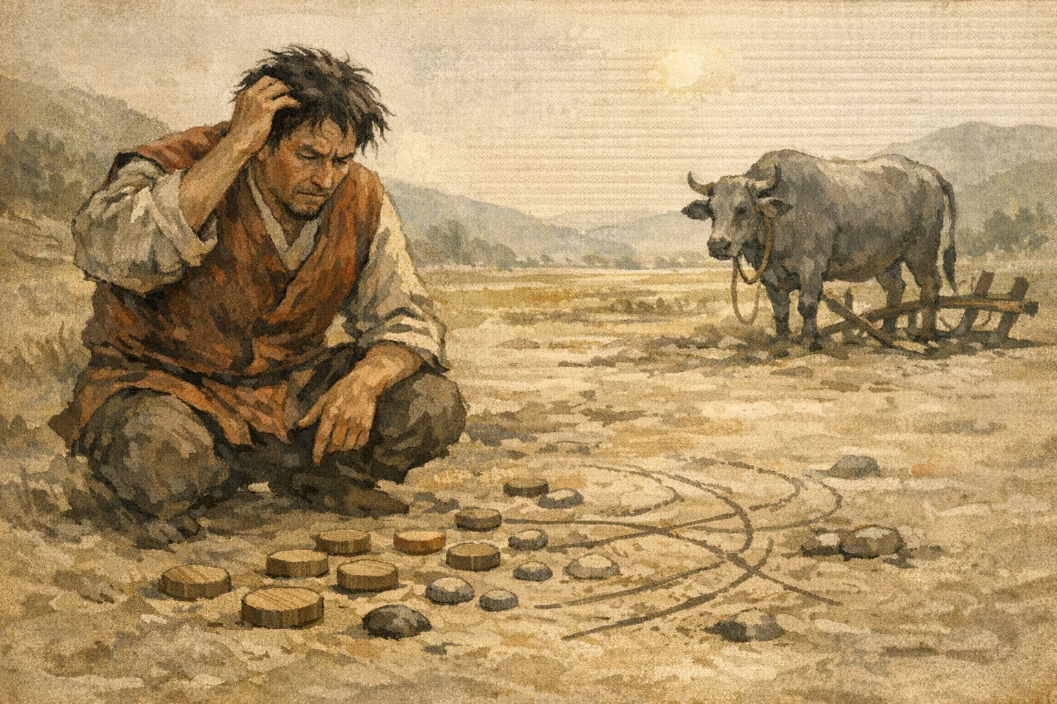 Neighbor Scheming panel 3 for Hexagram 25, Innocence.