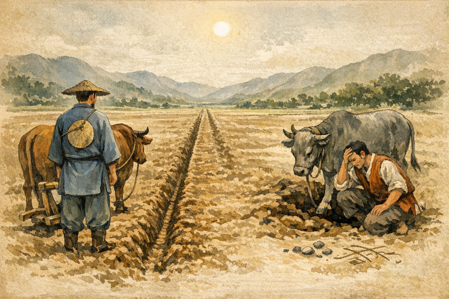 Longest Straightest Furrow panel 5 for Hexagram 25, Innocence.