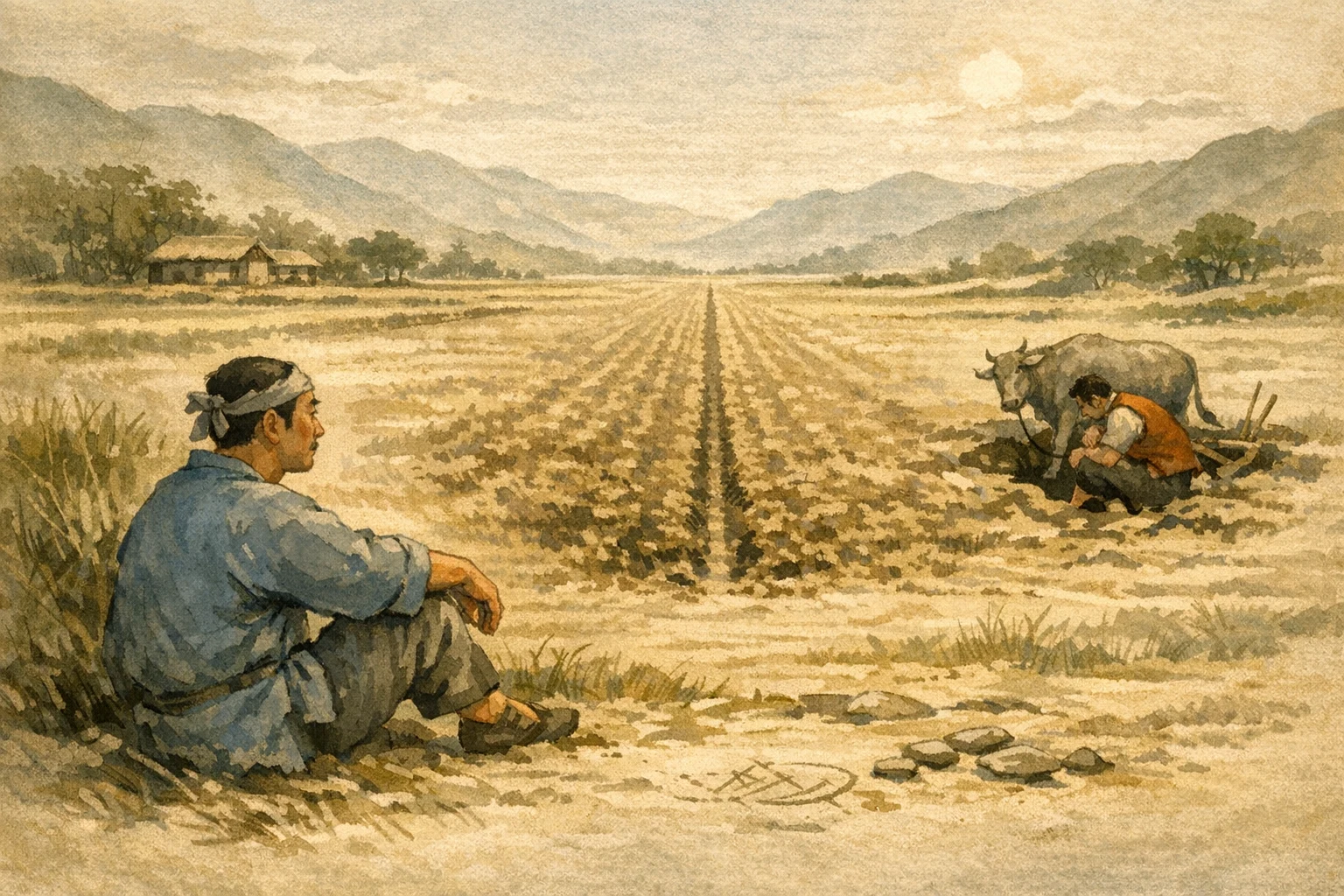 Deed Teaching Itself panel 6 for Hexagram 25, Innocence.