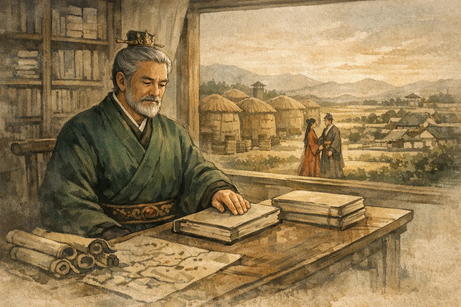 Gentle Push panel 6 for Hexagram 26, Great Taming.