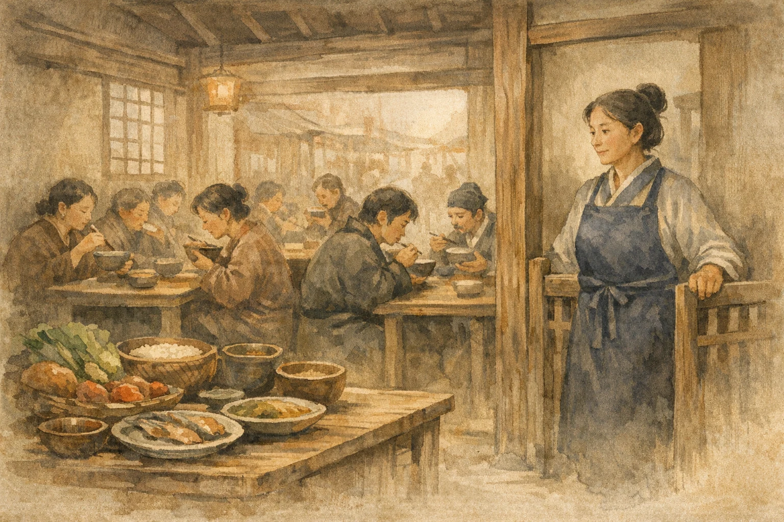 Kitchen Always Full panel 4 for Hexagram 27, Nourishment.