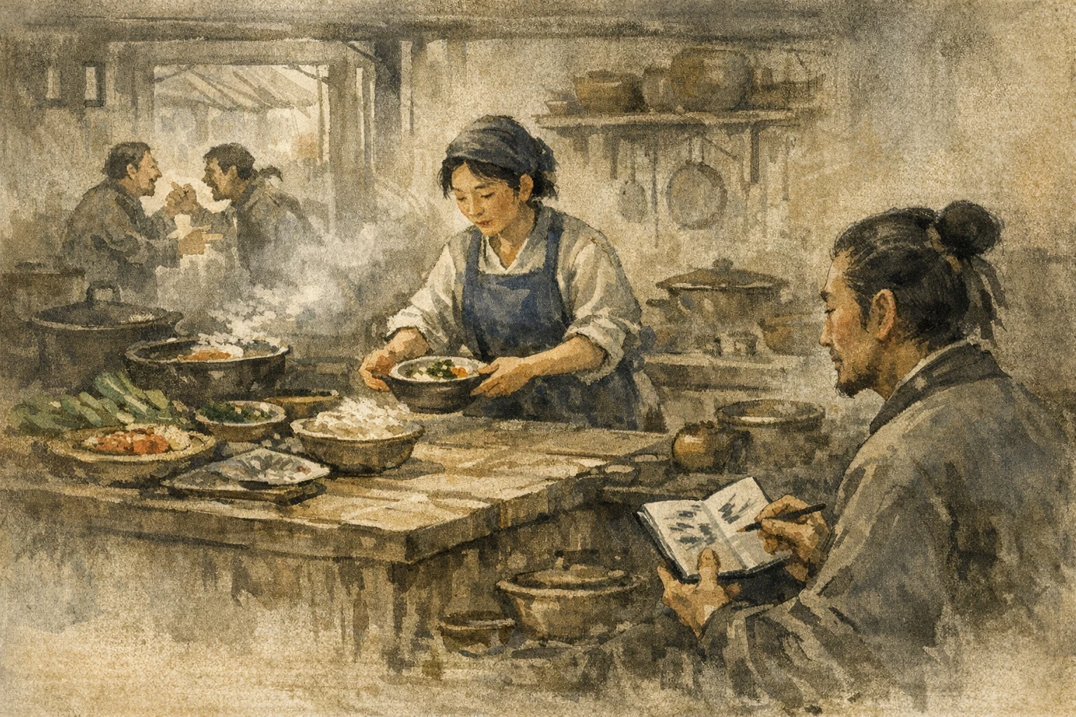 Scholar Observes panel 5 for Hexagram 27, Nourishment.