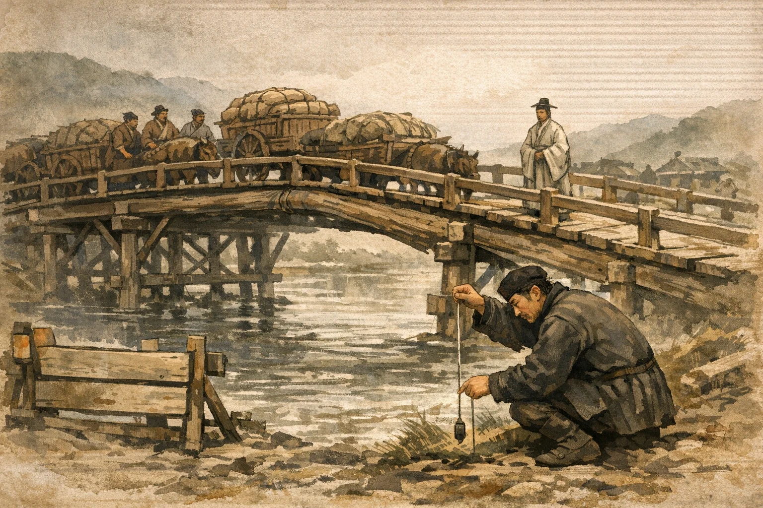 Sagging Ridgepole panel 1 for Hexagram 28, Preponderance of the Great.