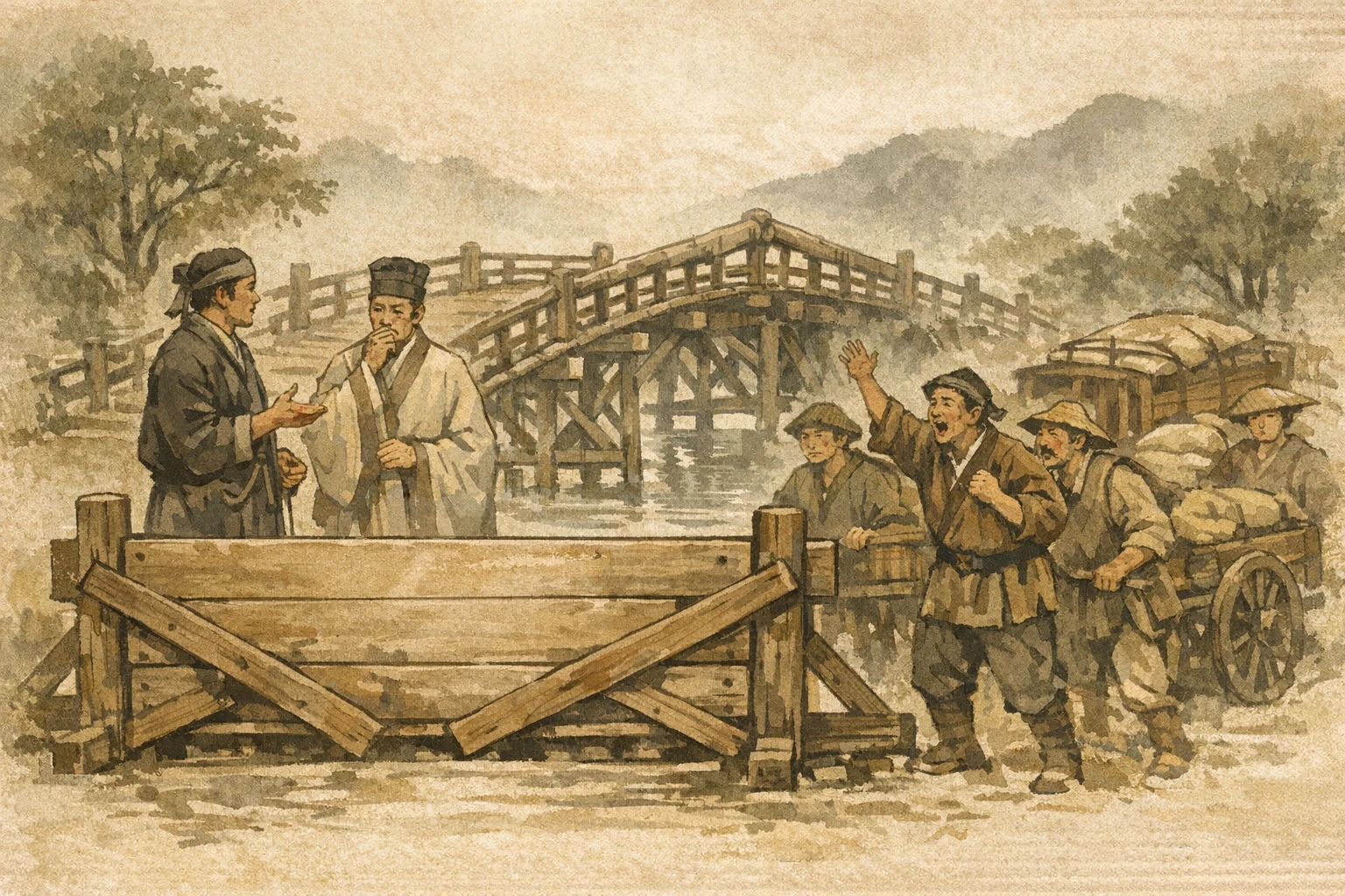 Road Must Close panel 3 for Hexagram 28, Preponderance of the Great.