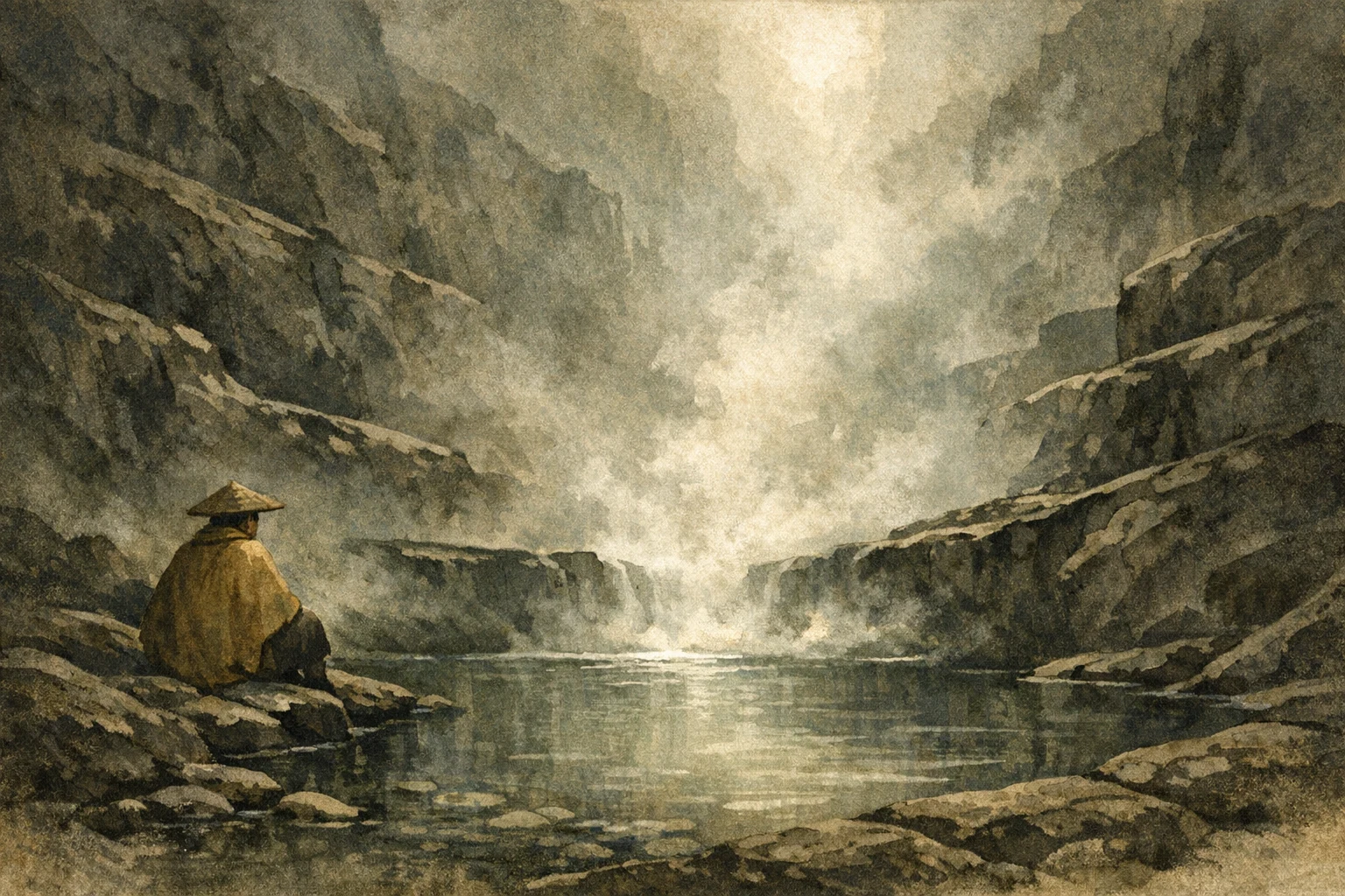 Pool And Mist panel 3 for Hexagram 29, The Abysmal.