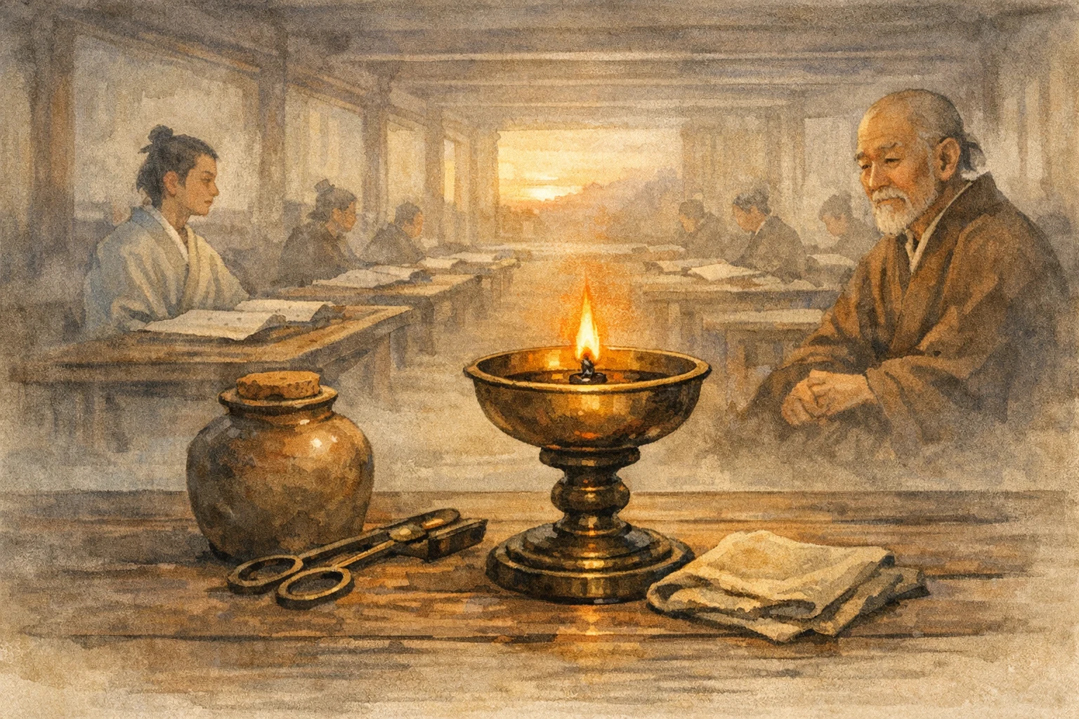 Tended Flame panel 6 for Hexagram 30, The Clinging.