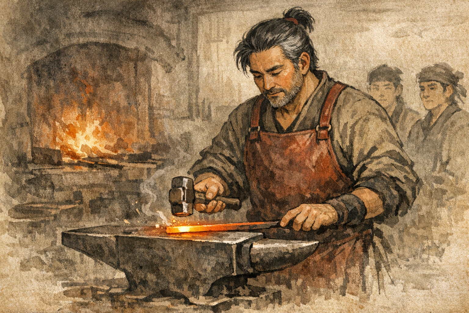 Lighter Hammer panel 3 for Hexagram 34, Great Power.