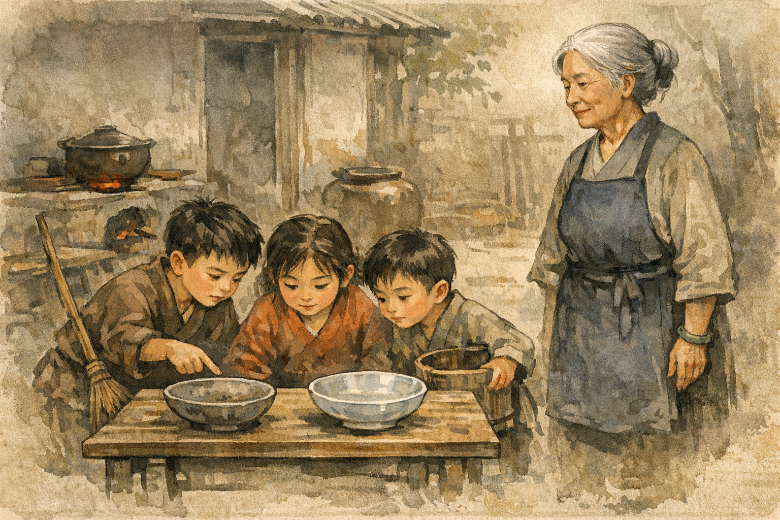 Children Notice Care panel 3 for Hexagram 37, The Family.