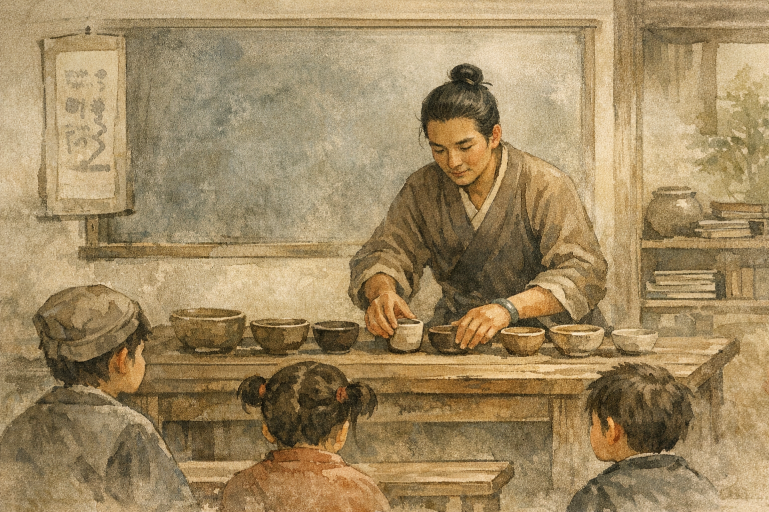 Grown From The Courtyard panel 5 for Hexagram 37, The Family.