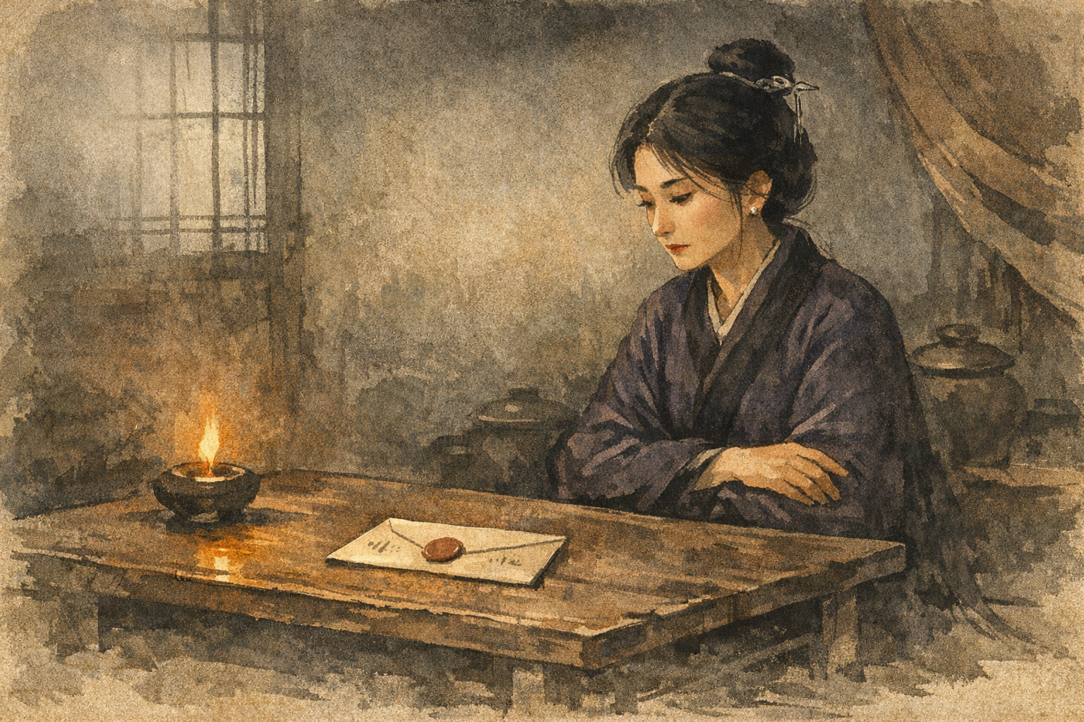 Unopened Letter panel 1 for Hexagram 38, Opposition.