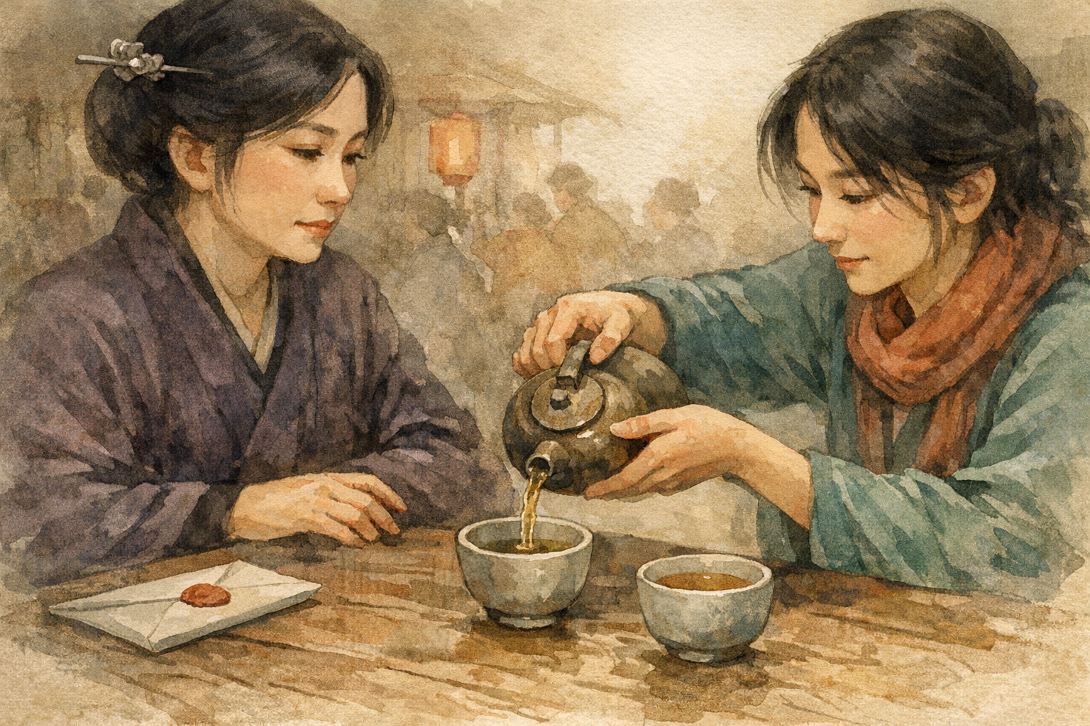 Cup Refilled panel 4 for Hexagram 38, Opposition.