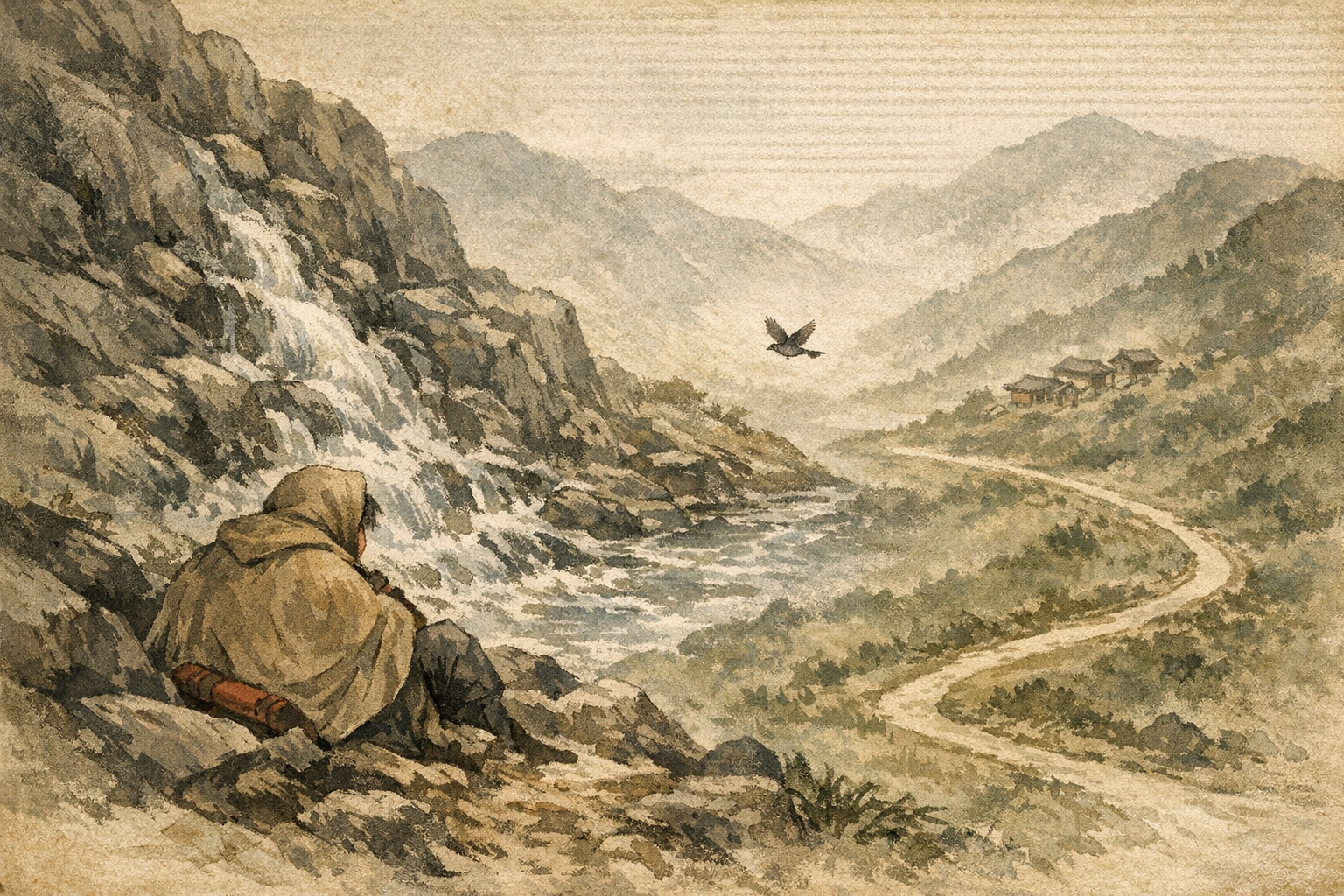 Different Mind panel 6 for Hexagram 39, Obstruction.