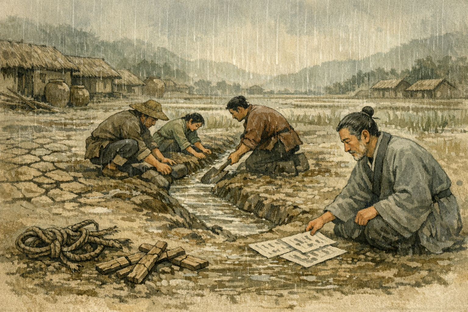 Letting Old Injuries Dissolve panel 5 for Hexagram 40, Deliverance.