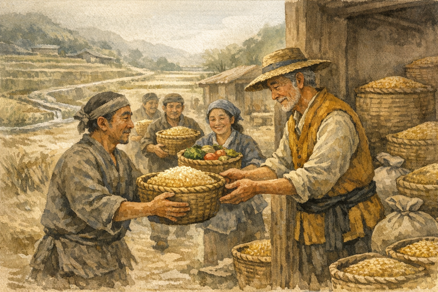 Baskets Returned panel 5 for Hexagram 42, Increase.