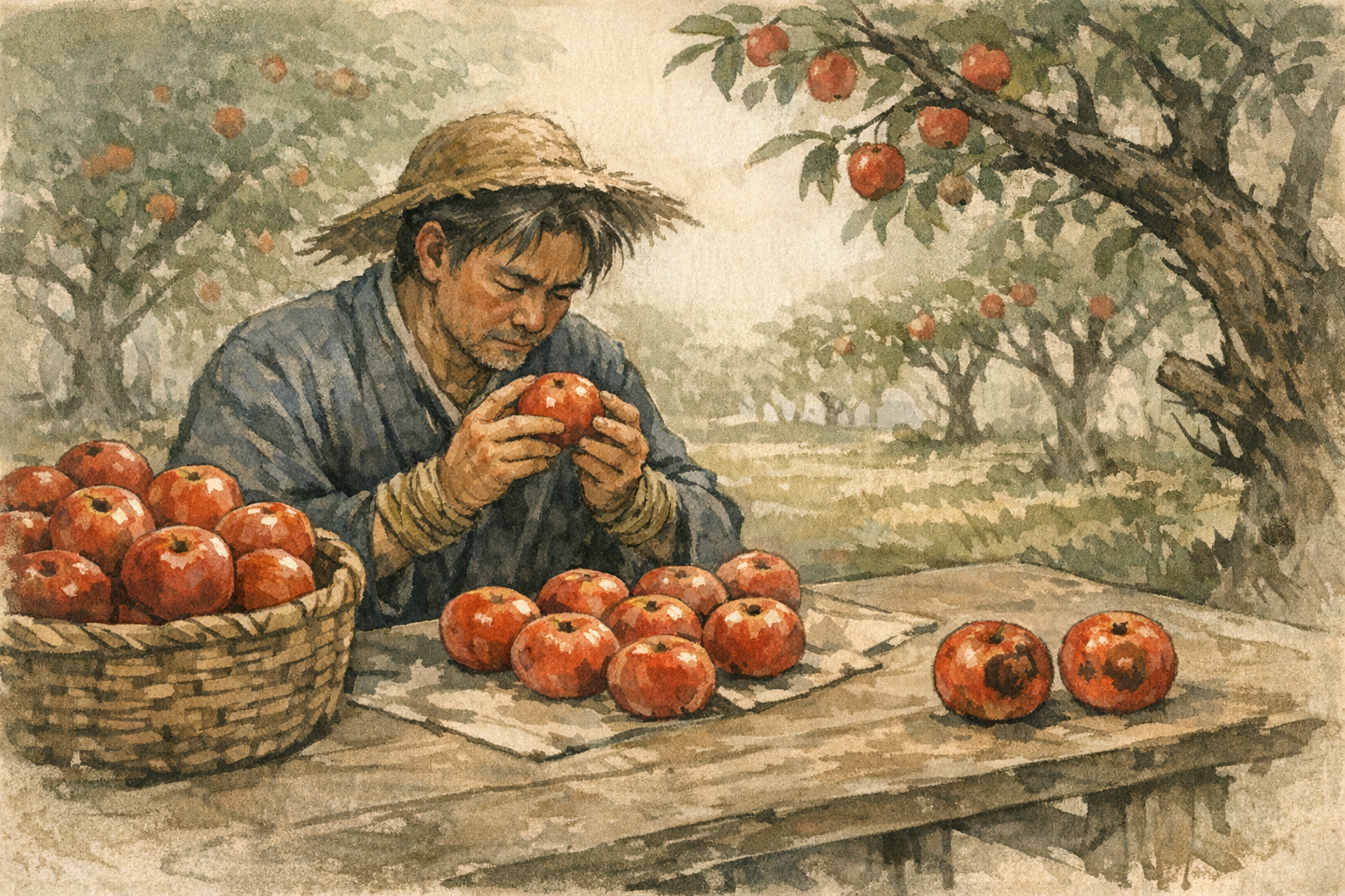 Checking Every Apple panel 2 for Hexagram 44, Coming to Meet.