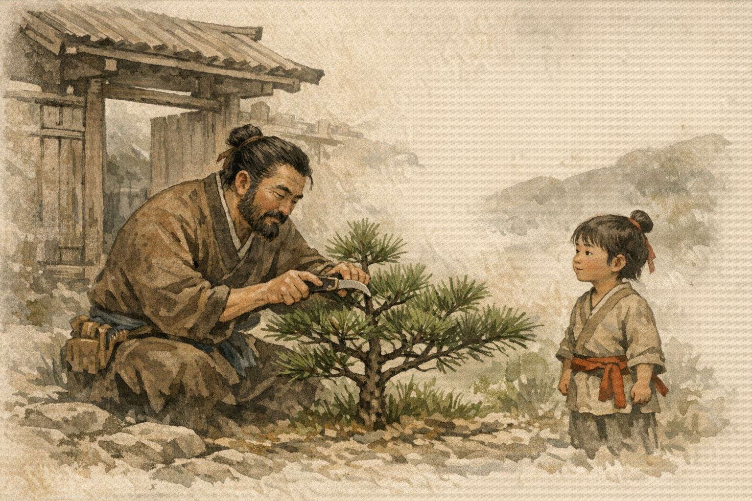 Yearly Pruning panel 2 for Hexagram 46, Pushing Upward.