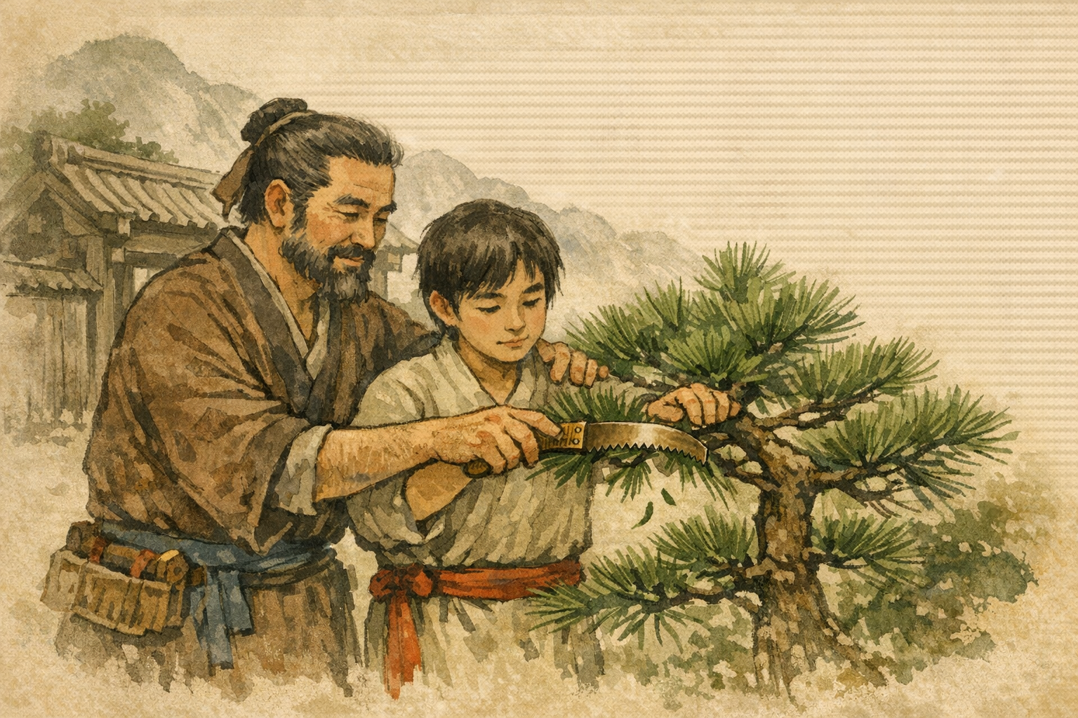 Small Correct Act panel 3 for Hexagram 46, Pushing Upward.