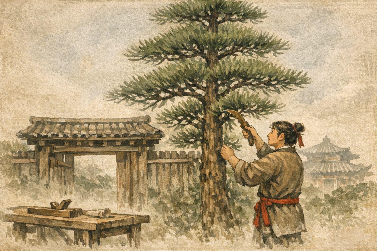 Grandson Takes Over panel 5 for Hexagram 46, Pushing Upward.