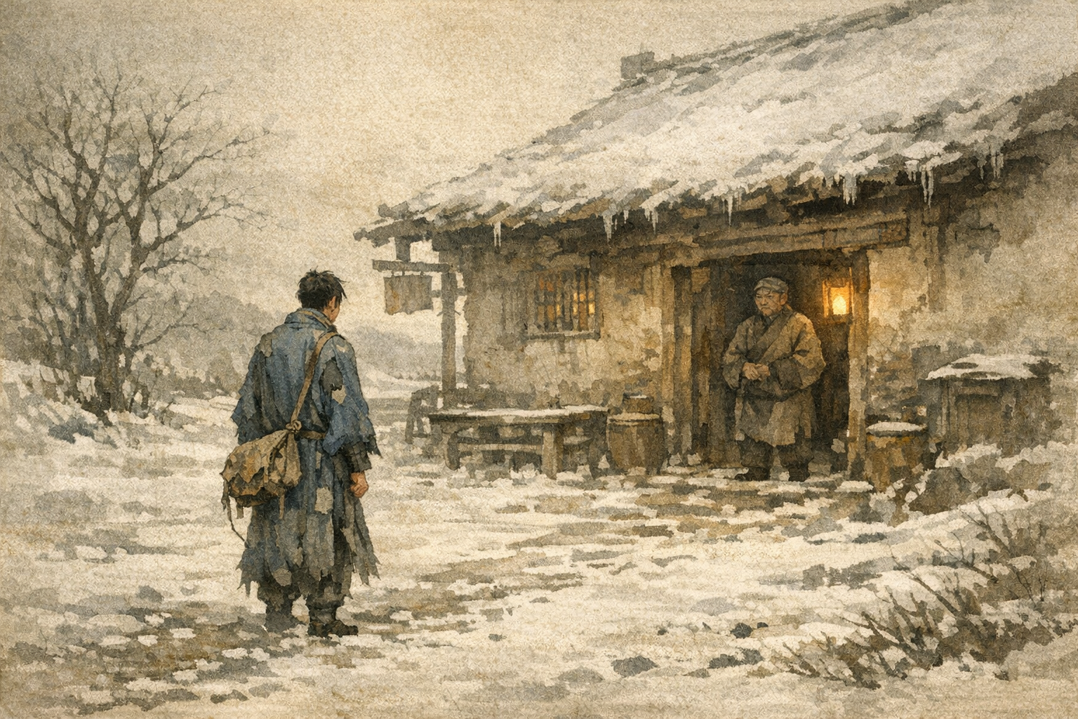 Cast Out panel 1 for Hexagram 47, Oppression.